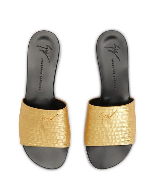 Giuseppe Zanotti Metallic Shirley Leather Sandals