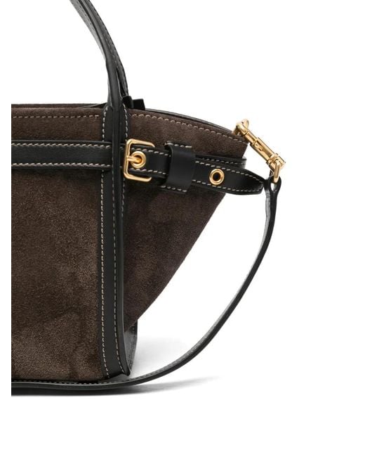 Tod's Black Mini T Timeless Buckle-Detail Tote Bag