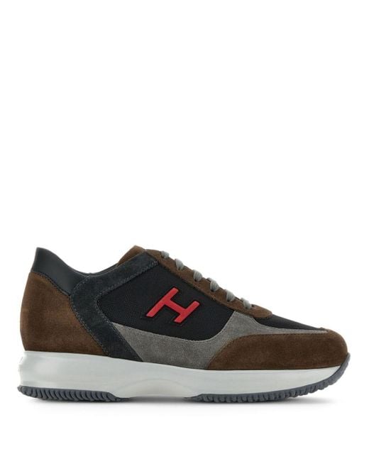 Hogan Black Interactive H Lace-up Sneakers for men