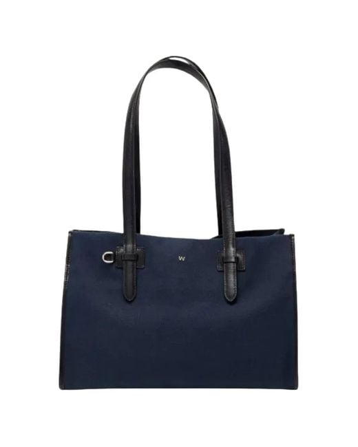 Weekend by Maxmara Blue Trim Handle Shoulder Bag
