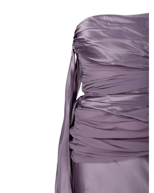 Abito Midi Con Drappeggio di Christopher Esber in Purple