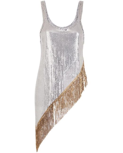 Rabanne Tanktop Met Franje in het White