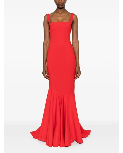 Solace London Red Lottie Maxi Dress