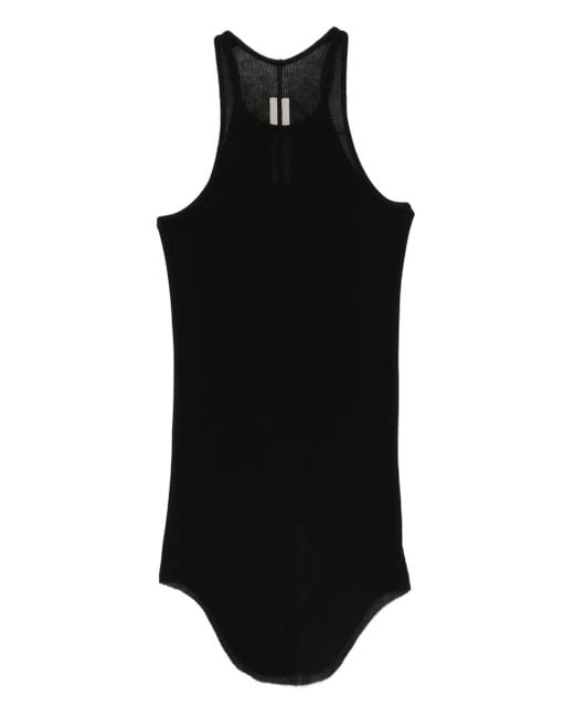 Top de canalé con espalda de nadador Rick Owens de color Black