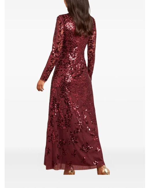 Needle & Thread Red Rosanna Sequin-Embellishment Midi Dress