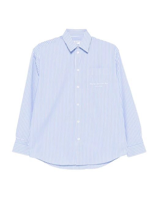 Sporty & Rich Blue Striped Embroidered Shirt