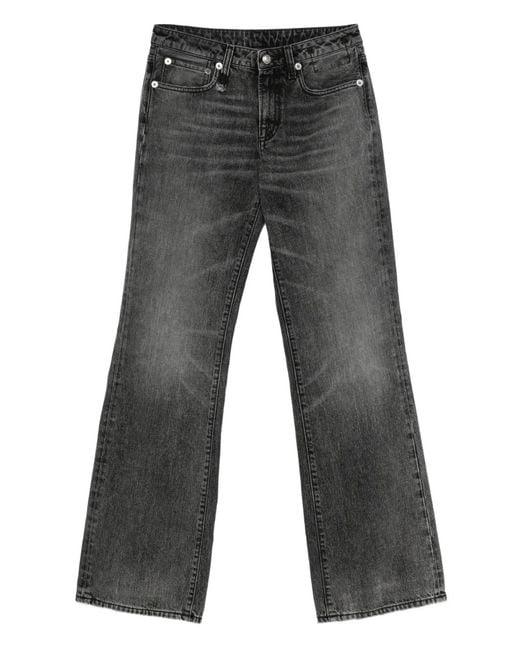 R13 Gray Effie Faded-Effect Jeans