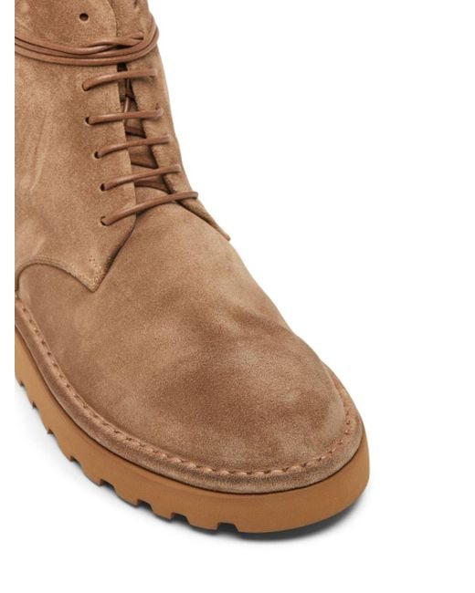 Marsèll Brown Sancrispa Alta Suede Boots for men