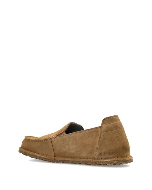Birkenstock Brown Suede Slip-On Loafers for men