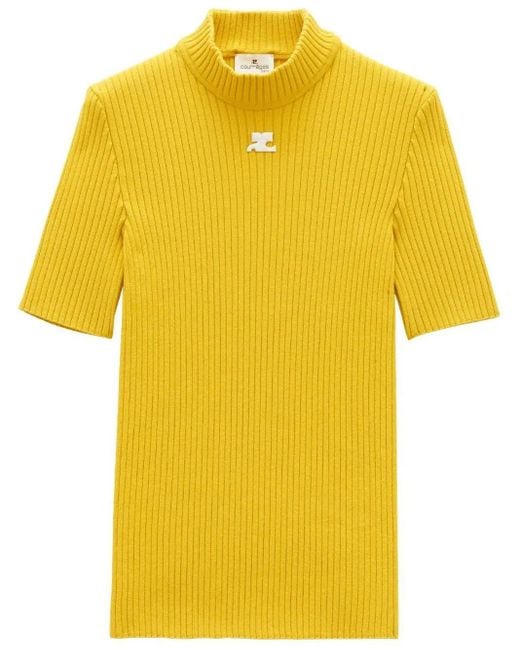 Top A Coste di Courreges in Yellow