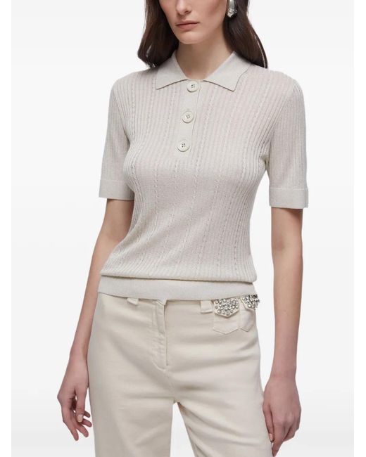 Liu Jo White Knit Polo-Shirt
