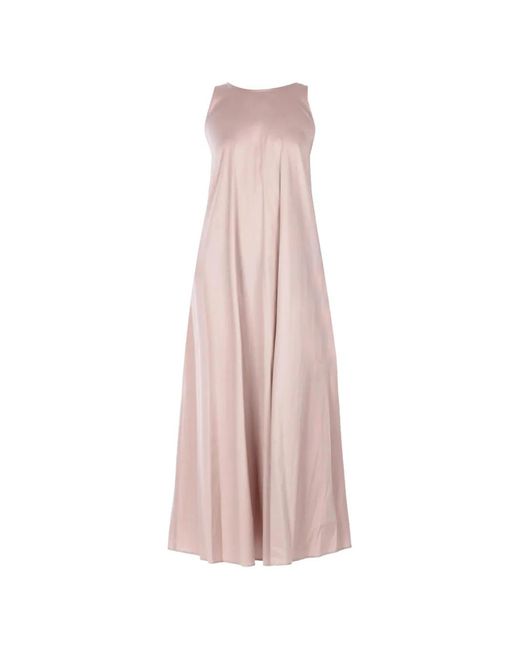 Max Mara Pink A-Line Sleeveless Midi Dress