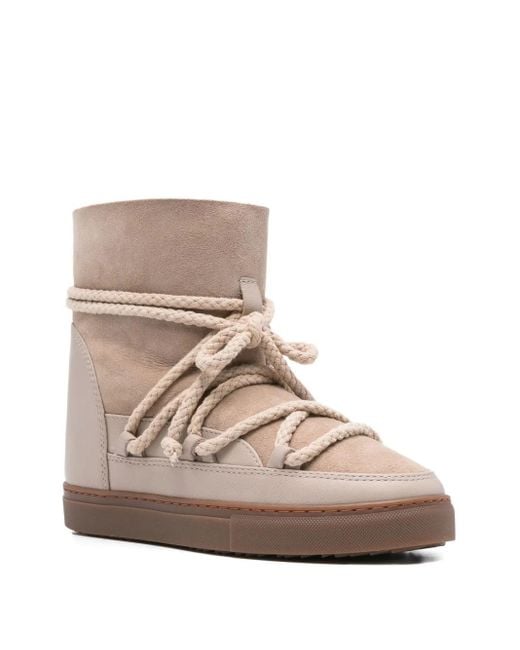 Inuikii Natural Suede-Leather Rope-Lace Boots
