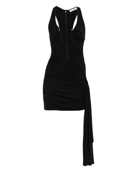 Christopher Esber Black Salacia Ruched Mini Dress