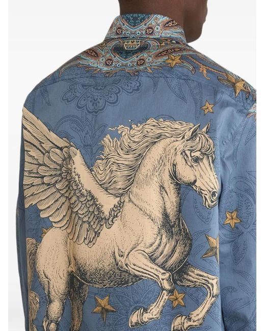 Camicia di Etro in Blue da Uomo