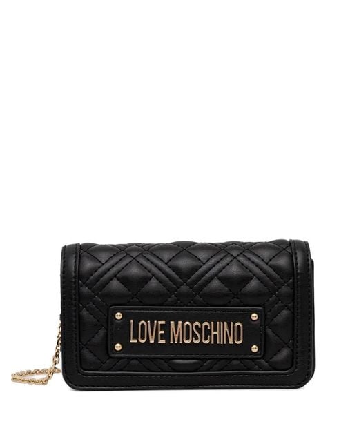 Love Moschino Black Chain-Strap Shoulder Bag