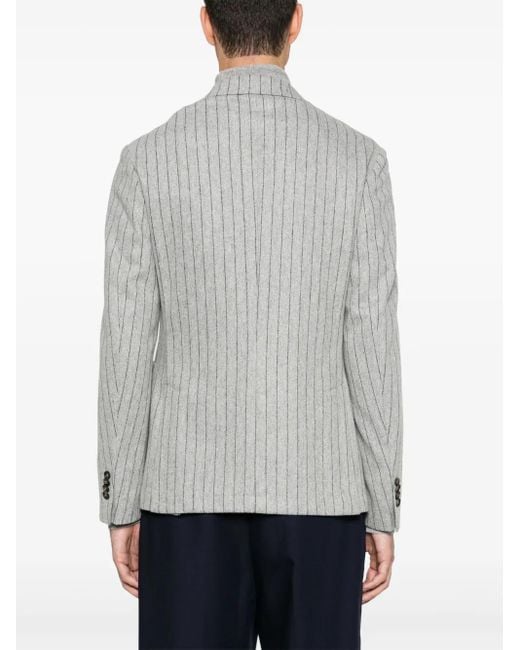 メンズ Manuel Ritz ストライプ シングルジャケット Gray