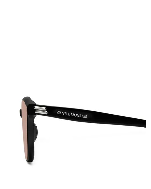 Gentle Monster Black Lunettes De Soleil Dean À Monture Ronde