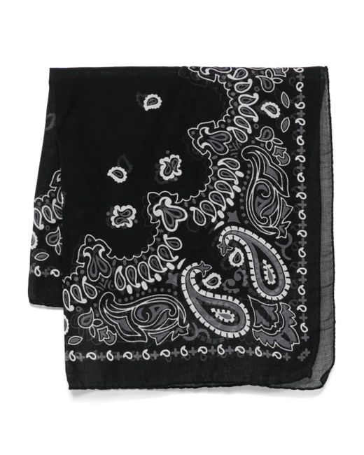 Destin バンダナプリント スカーフ Black