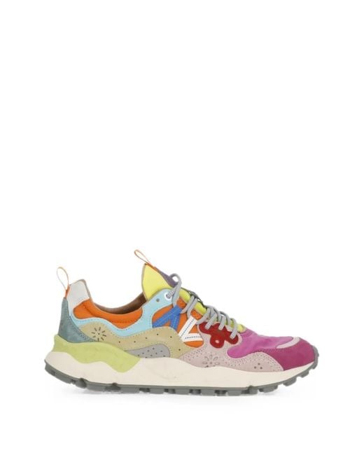 Flower Mountain Pink Yamano Floral-Print Sneakers