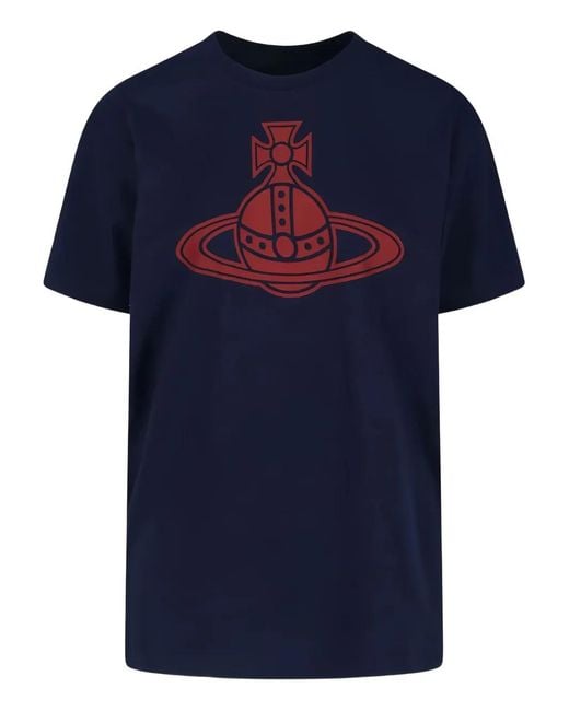 Vivienne Westwood Blue Orb Graphic T-Shirt for men
