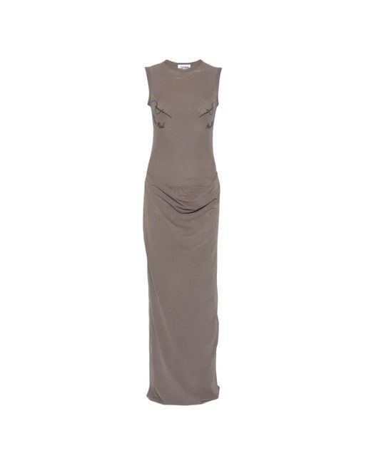 Jean Paul Gaultier Women's Natural Gathered Sleeveless Maxi Dress -  ice4pros.com.br