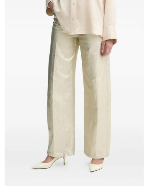 Drykorn Natural Metallic-Effect Wide-Leg Jeans