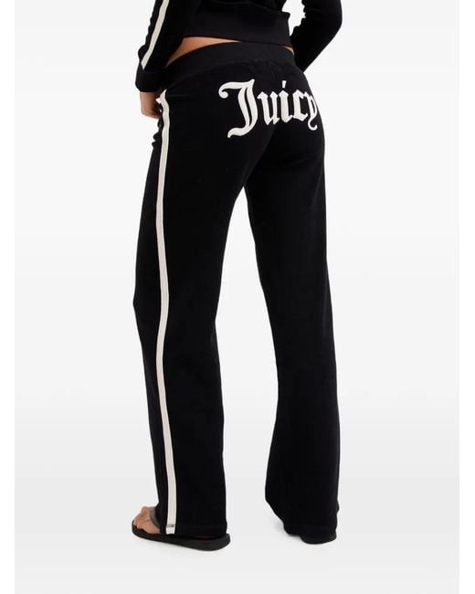 Juicy Couture Black Logo-Detail Track Pants