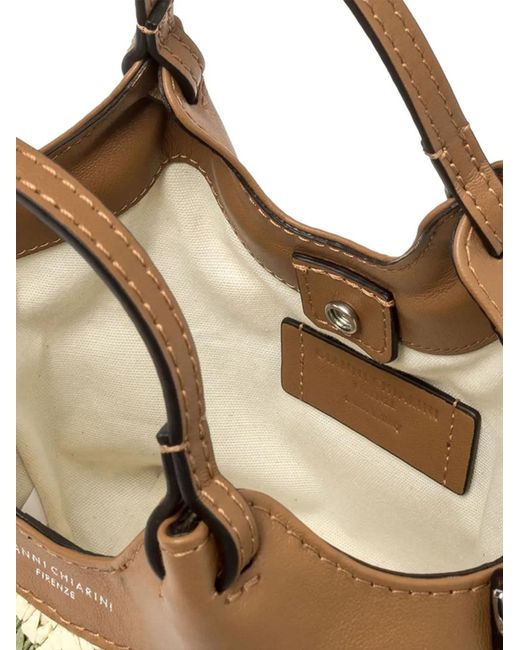 Gianni Chiarini Natural Dua Woven Shoulder Bag