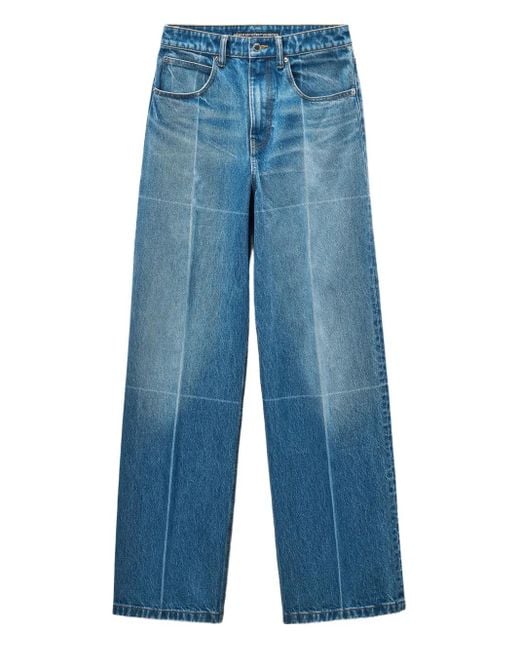 Alexander Wang Blue Jeans mit ausgeblichenem Einsatz