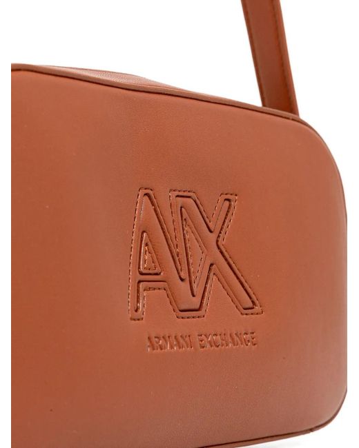 ARMANI EXCHANGE Brown Logo-Embossed Shoulder Bag