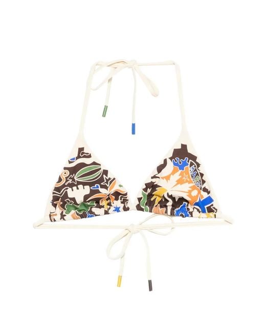 ALÉMAIS Metallic Maroc Triangle Bikini Top