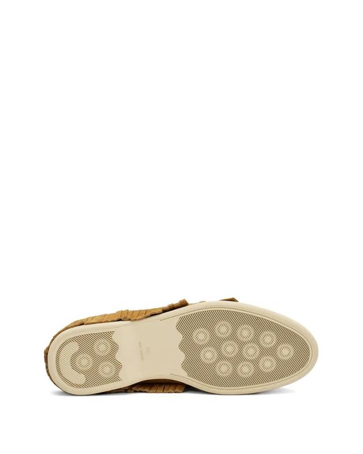 Frau Natural Loafer Mit Fransen