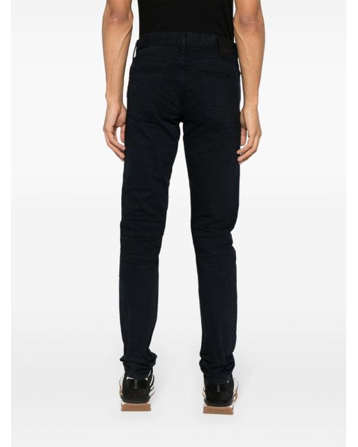 Jeans slim Selvedge di Tom Ford in Black da Uomo
