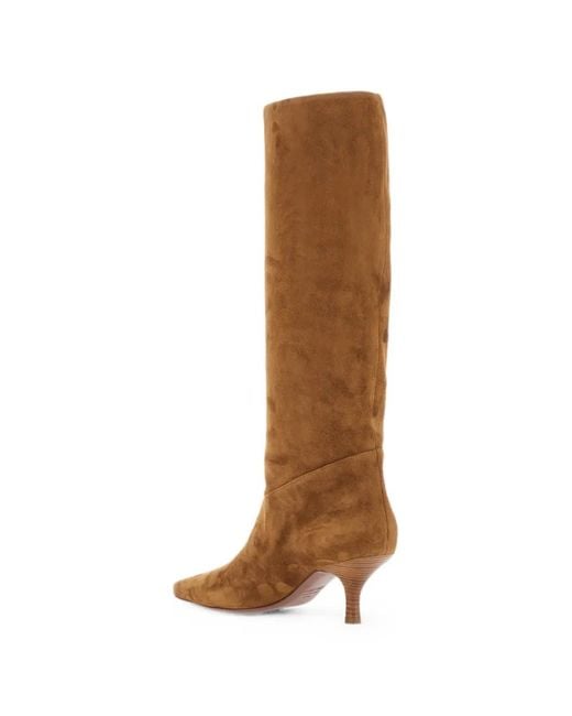 Paris Texas Brown Rose 60 Suede Pointed-Toe Boots