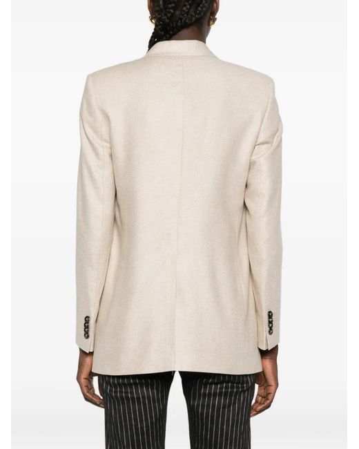 Tagliatore White Double-Breasted Flap-Pocket Blazer