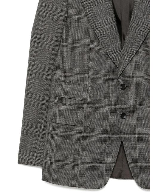 Tom Ford Gray Checked Single-Breasted Suit for men