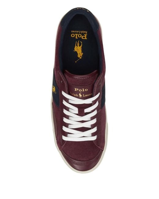 Polo Ralph Lauren Brown Sayer Leather Sneakers for men