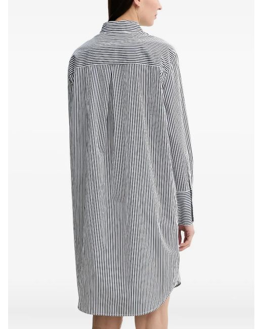 Marc O' Polo Gray Striped Mini Shirt Dress