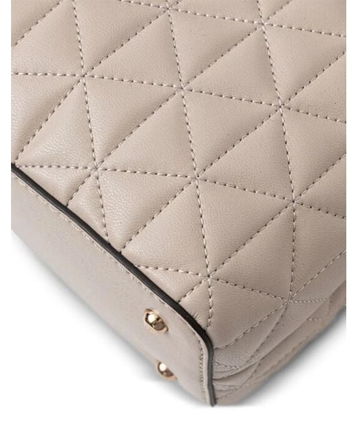 Guess Natural Quilted Satchel Bag