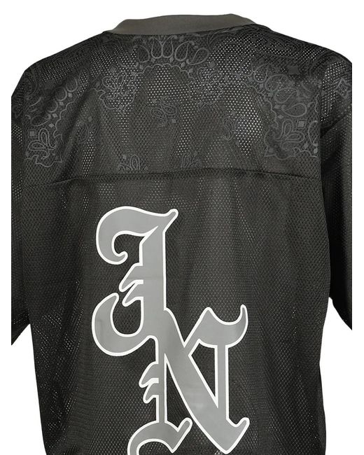 JUN/NAKAYAMA Gray Paisley-Print Mesh T-Shirt for men