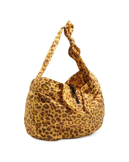 Bimba Y Lola Metallic Leopard-Print Shoulder Bag