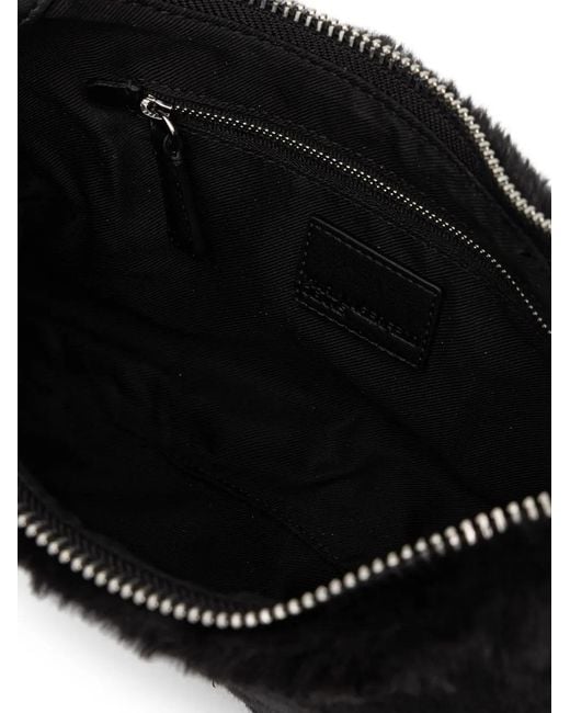 Karl Lagerfeld Black Faux-fur Cross Body Bag