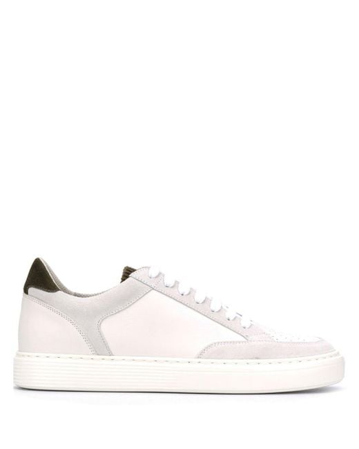Brunello Cucinelli Leather Low Top Sneakers in White for Men - Lyst