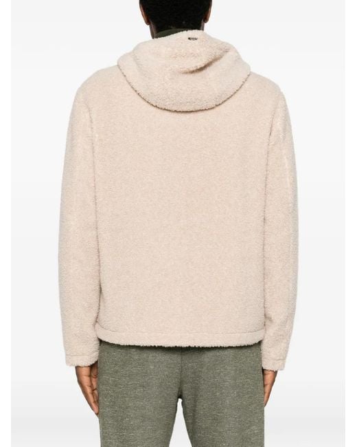 Herno Natural Fleece-Texture Hooded Jacket for men