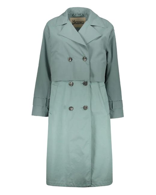Herno Blue Layered Rain Coat
