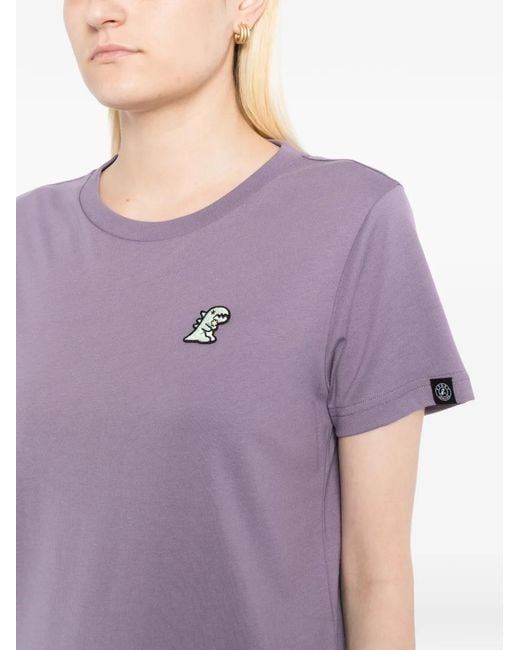 SPORT b. by agnès b. Purple Flower Dino Patched T-Shirt