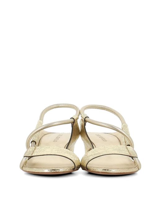 Roberto Del Carlo Natural Crackled Strap Sandals