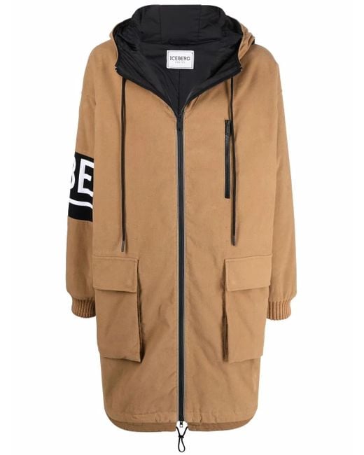 Iceberg Multicolor Logo Print Parka