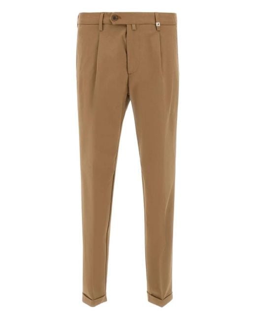 Myths Natural Pleated Cotton Trousers for men